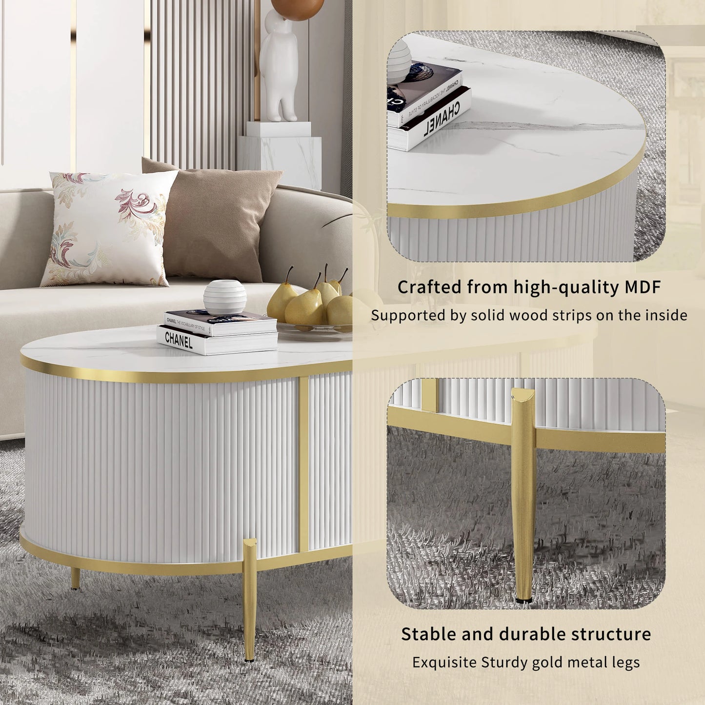 Modern Oval Coffee Table
