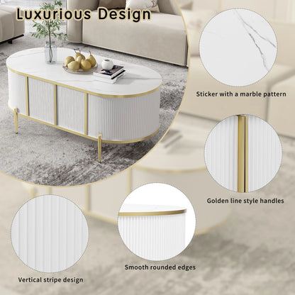 Modern Oval Coffee Table