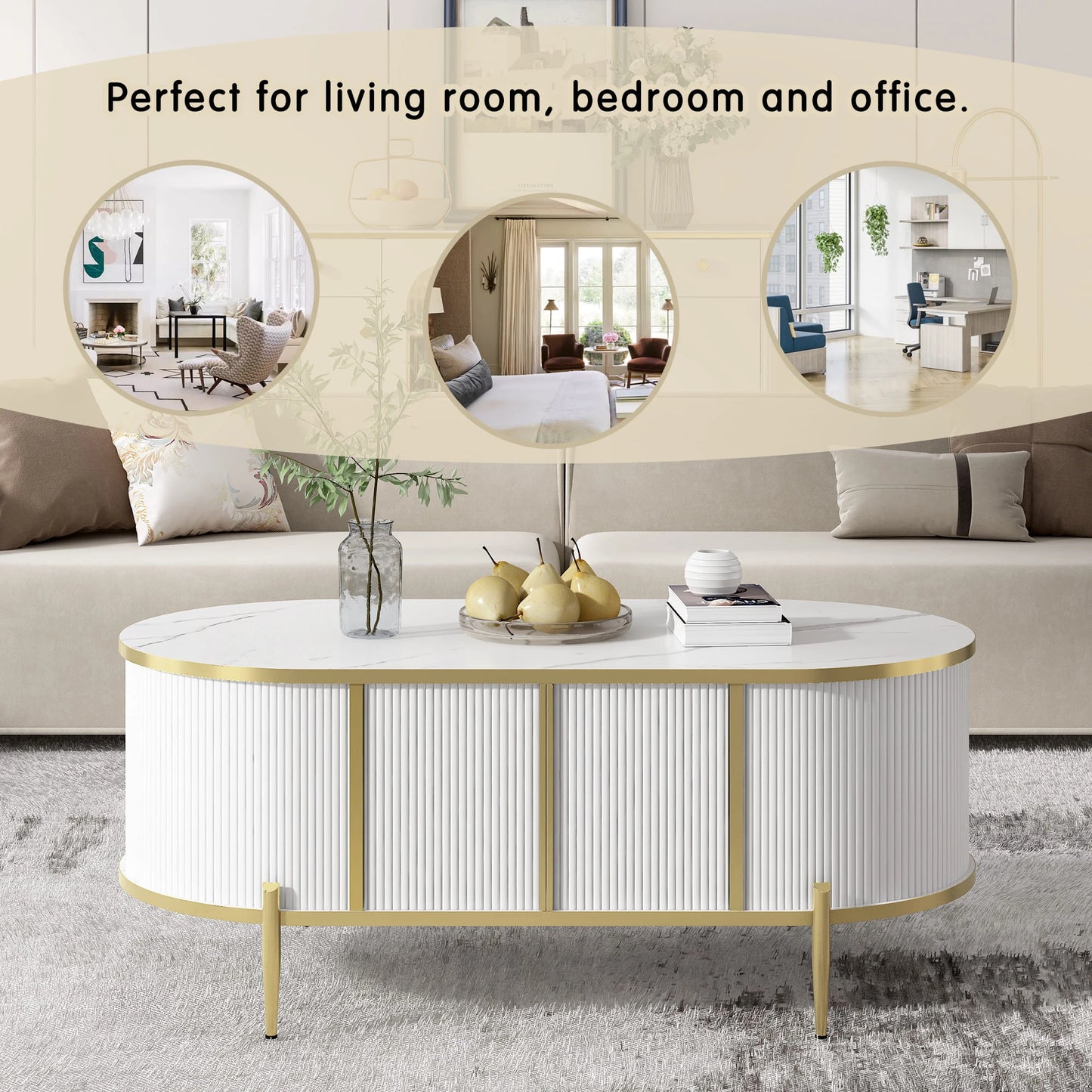 Modern Oval Coffee Table