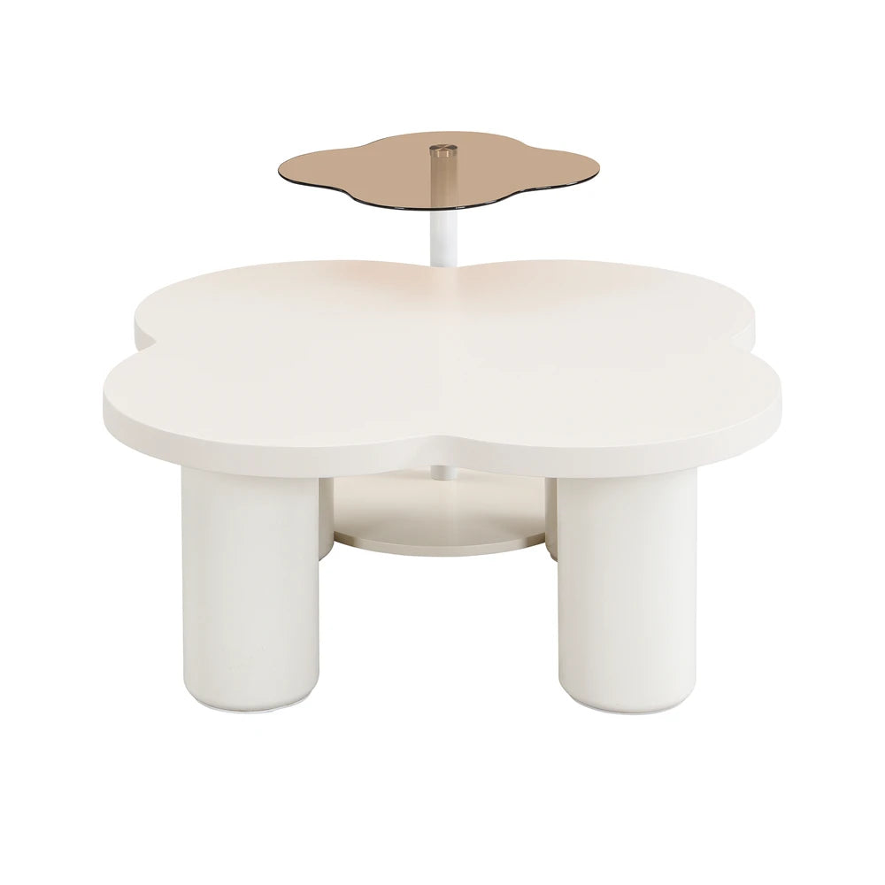 Petal-Shaped Coffee Table Set of 2