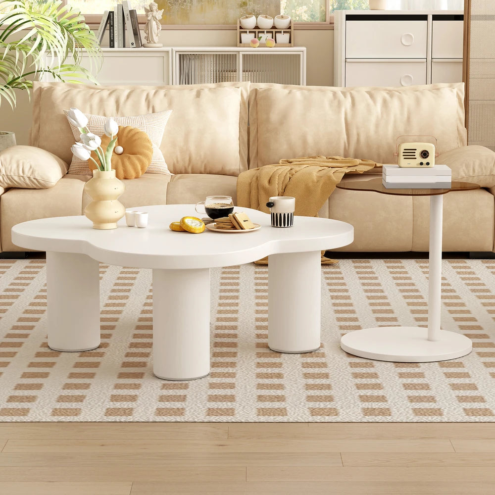 Petal-Shaped Coffee Table Set of 2