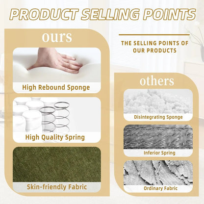 Green chenille sofa bed selling points