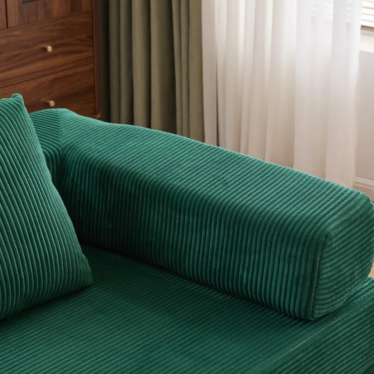 Black Metal Frame Sofa Bed Corduroy