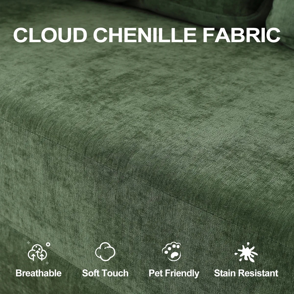 Plush Lounge Floor Sofa Bed Chenille