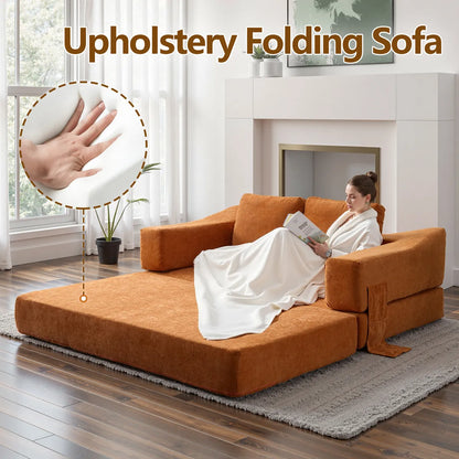 Plush Lounge Floor Sofa Bed Chenille