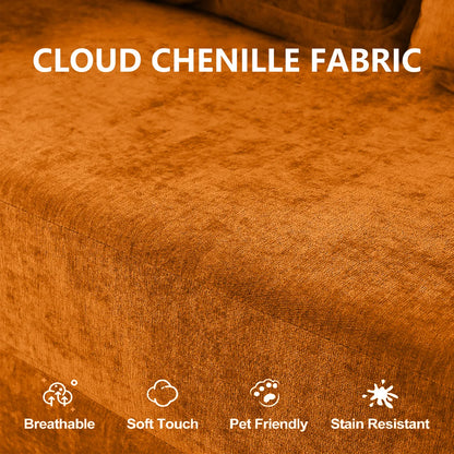 Plush Lounge Floor Sofa Bed Chenille