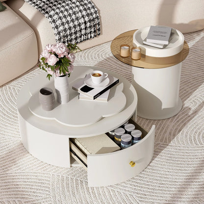 Modern Round Coffee Table Set of 2