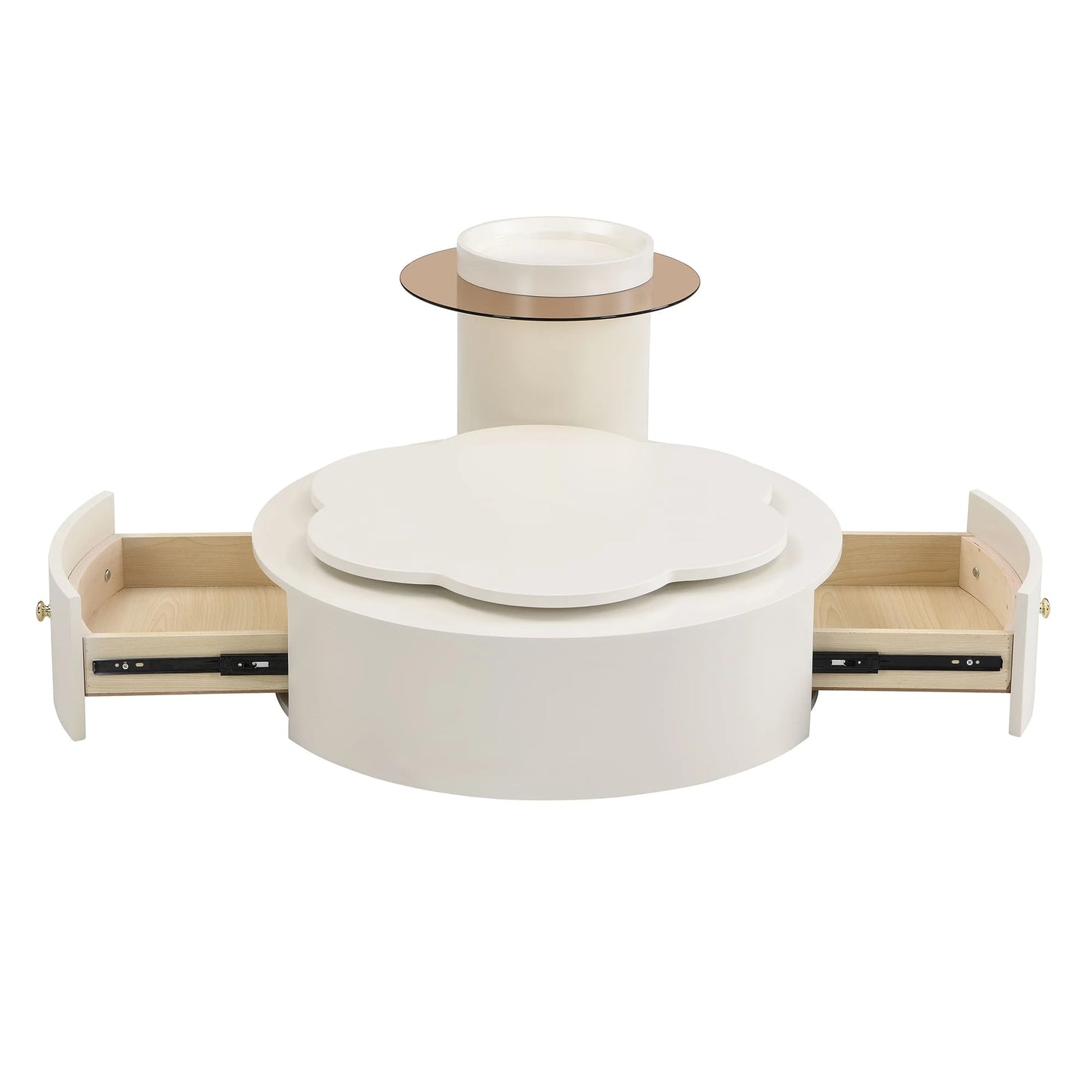 Modern Round Coffee Table Set of 2