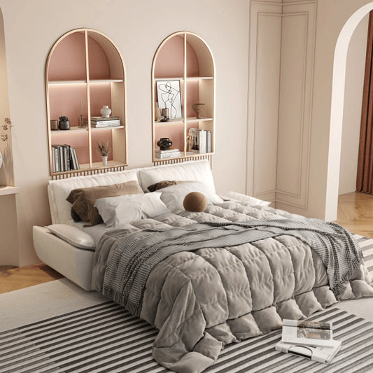 Velvet Pull-Out Sleeper Sofa Queen Size